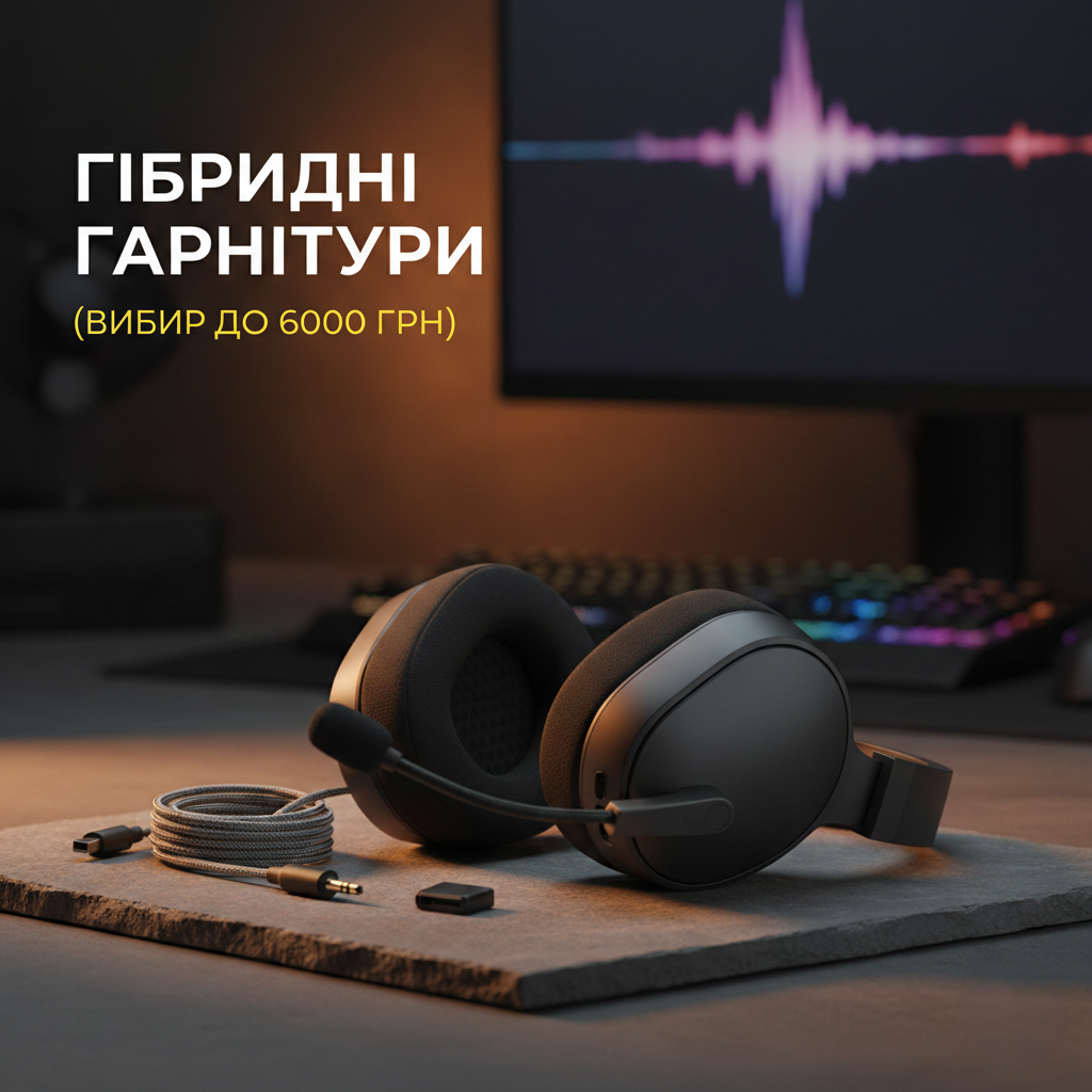 Гібридні гарнітури до 6000 грн